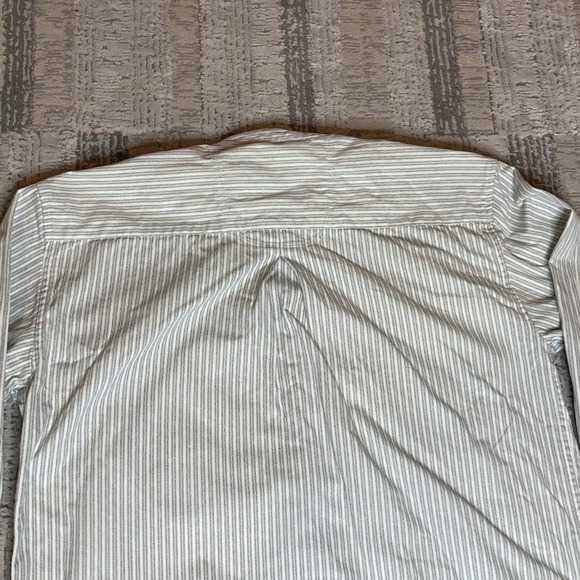 Emerald Isle Weaving Mens Traditional Irish Grandfather Hickory Stripe Shirt L - Picture 5 of 10